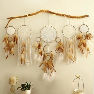 Dream Catcher Boho Macrame Wall Art - 31" Large Feather Dreamcatchers For🤍